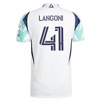 Men's adidas Luca Langoni White New England Revolution 2025 Eastern Pine x Flag of Authentic Player Jersey