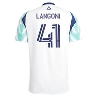 Maillot réplique de joueur adidas Luca Langoni blanc New England Revolution 2025 Eastern White Pine x Flag of pour homme