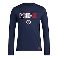 T-shirt à manches longues adidas New England Revolution 2024 Jersey Hook AEROREADY pour homme