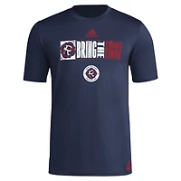 T-shirt adidas New England Revolution 2024 Hook AEROREADY pour homme, bleu marine