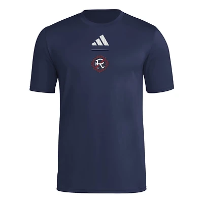 T-shirt adidas New England Revolution 2026 bleu marine pour homme