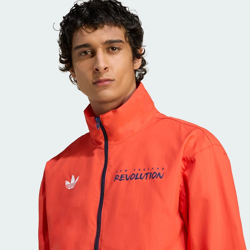 Men's adidas Originals Red New England Revolution 2025 Archive Collection Anthem Full-Zip Jacket