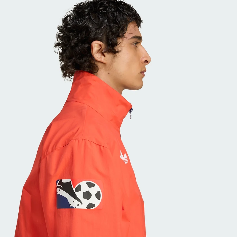 Men's adidas Originals Red New England Revolution 2025 Archive Collection Anthem Full-Zip Jacket
