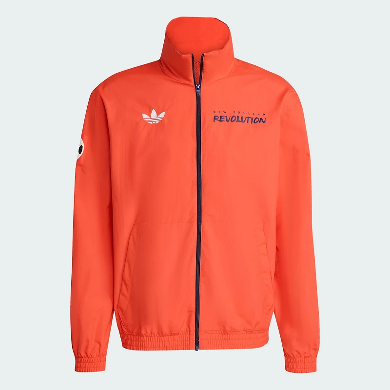 Veste zippée intégrale adidas Originals New England Revolution 2025 Archive Collection Anthem pour homme, rouge