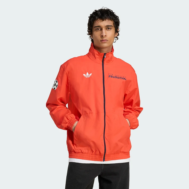 Men's adidas Originals Red New England Revolution 2025 Archive Collection Anthem Full-Zip Jacket