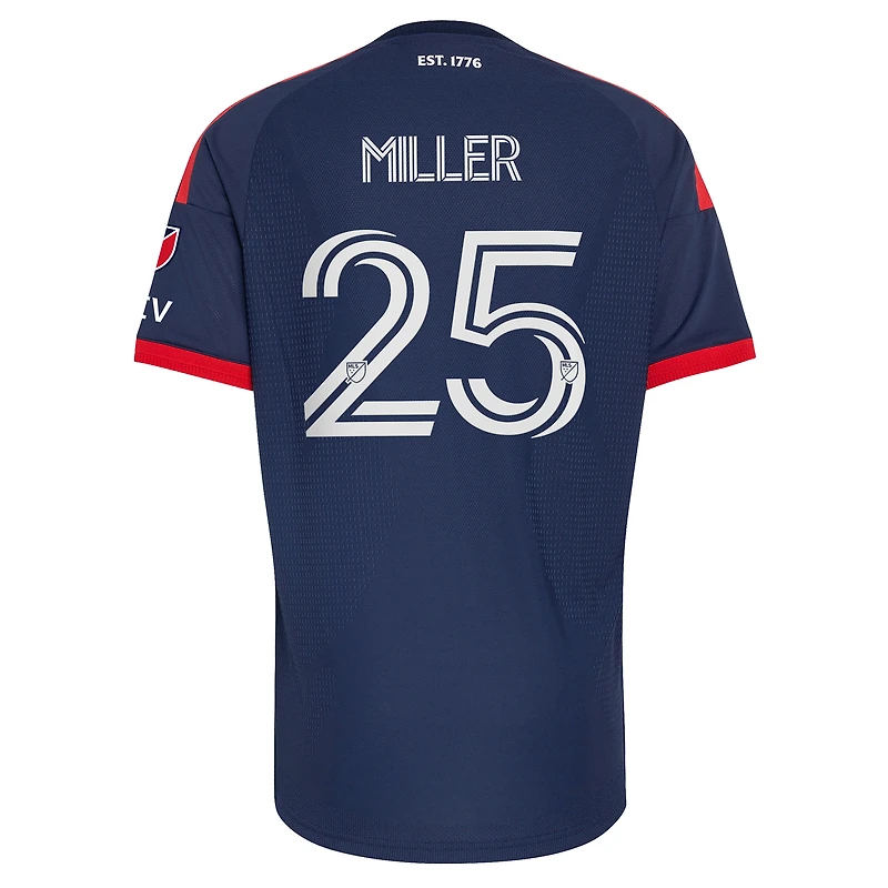 Men's adidas Peyton Miller Blue New England Revolution 2026 Independence Day On-Field Authentic Patch Jersey