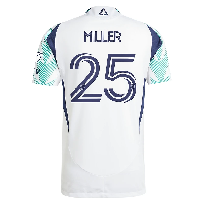 Men's adidas Peyton Miller White New England Revolution  2025 Eastern Pine x Flag of On-Field Authentic Jersey