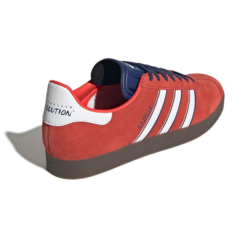 Chaussures adidas Gazelle New England Revolution 2025 pour homme, rouge/blanc, avec crochet en jersey, troisième