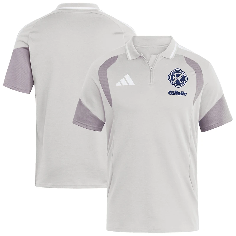 Men's adidas Silver New England Revolution 2026 Tiro Competition Polo