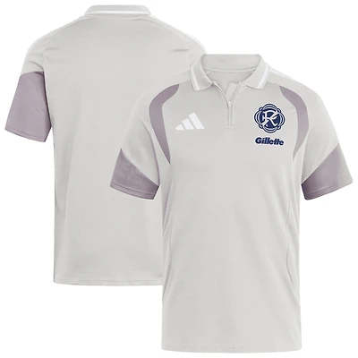 Men's adidas Silver New England Revolution 2026 Tiro Competition Polo