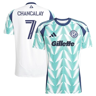 Men's adidas Tomás Chancalay White New England Revolution 2025 Eastern Pine x Flag of Replica Player Jersey