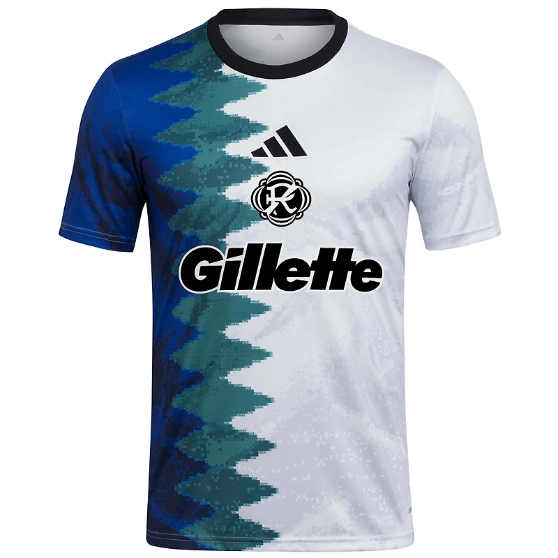 Haut d'avant-match adidas New England Revolution 2025 Gaming AEROREADY blanc pour homme