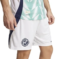 Short adidas blanc New England Revolution Away 2025 Eastern White Pine X Flag of Authentic pour homme