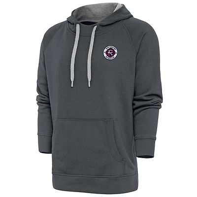 Sweat à capuche Antigua Charcoal New England Revolution pour homme avec logo Victory