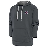 Sweat à capuche Antigua Charcoal New England Revolution pour homme avec logo Victory