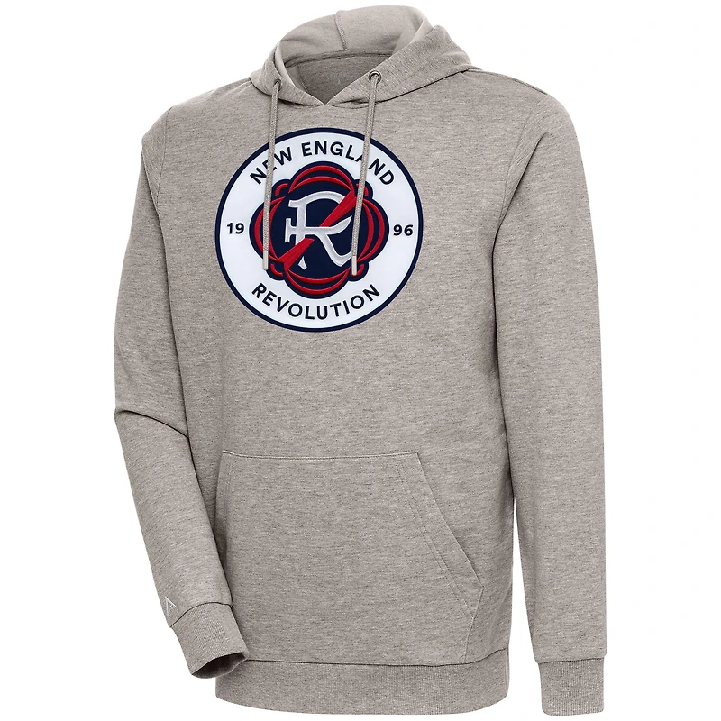 Sweat à capuche pour homme Antigua Oatmeal New England Revolution Action