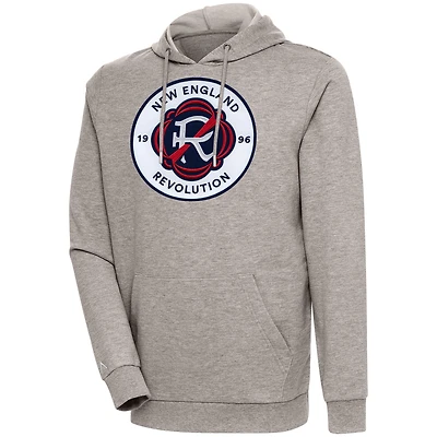 Sweat à capuche pour homme Antigua Oatmeal New England Revolution Action