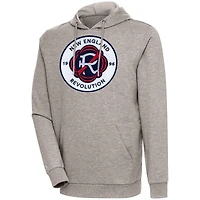 Sweat à capuche pour homme Antigua Oatmeal New England Revolution Action