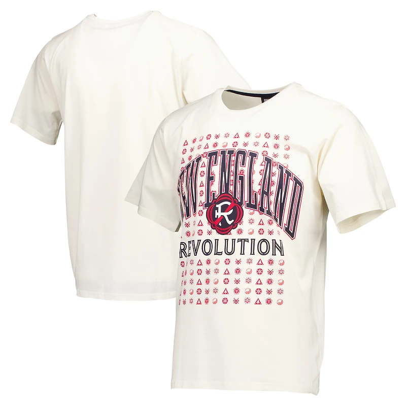 T-shirt décontracté épais crème New England Revolution des années 90 pour hommes