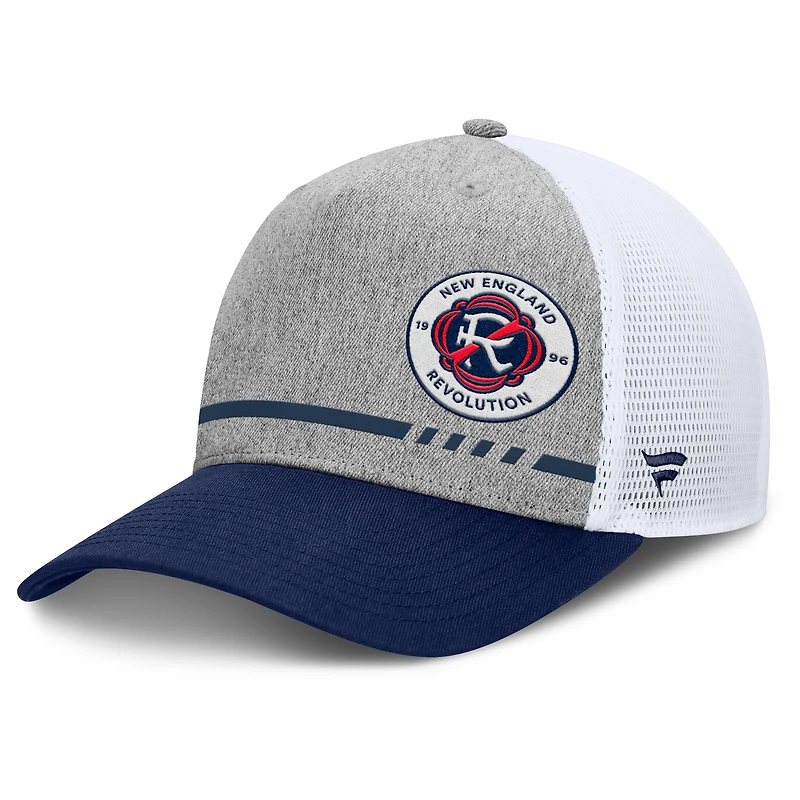 Casquette ajustable à bloc bas New England Revolution pour homme, gris chiné, Fanatics