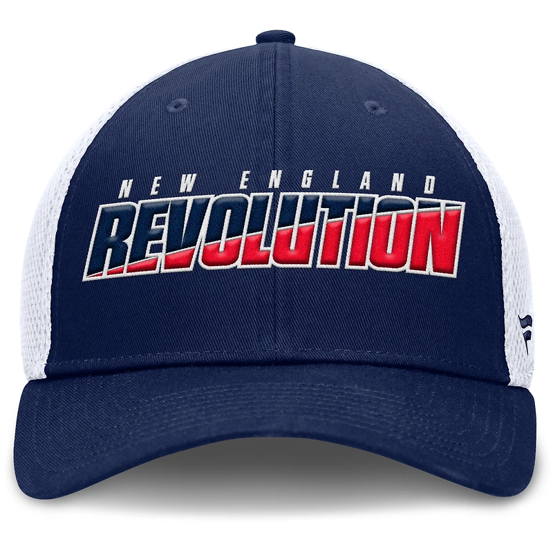 Casquette Fanatics bleu marine New England Revolution Rocket Flex pour homme