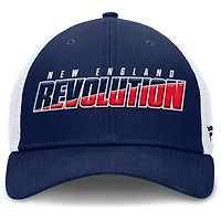 Casquette Fanatics bleu marine New England Revolution Rocket Flex pour homme