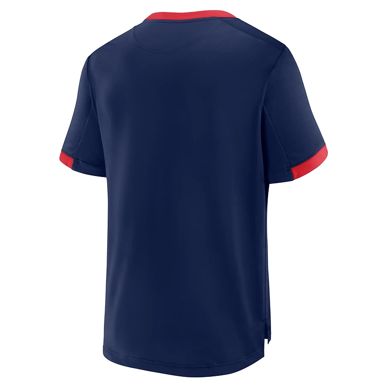Men's Fanatics Navy New England Revolution Stoppage Time Striker T-Shirt