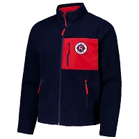 Veste zippée intégrale bleu marine New England Revolution Pile pour homme