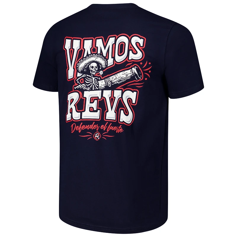 T-shirt décontracté Vamos Revs Heavy pour homme de la marque New England Revolution bleu marine
