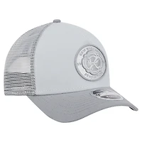 Men's New Era Gray New England Revolution Color Pack 9FORTY M-Crown A-Frame Adjustable Trucker Hat