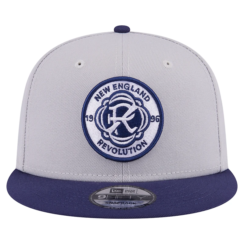 Casquette Snapback bicolore 9FIFTY New England Revolution de New Era pour homme, gris