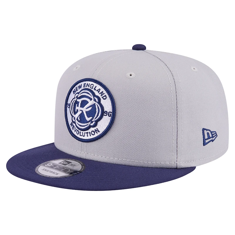 Casquette Snapback bicolore 9FIFTY New England Revolution de New Era pour homme, gris