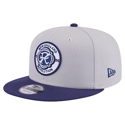 Men's New Era Gray New England Revolution Color Pack Two-Tone 9FIFTY Snapback Hat