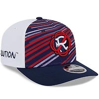 Casquette extensible New Era 9SEVENTY bleu marine/blanc New England Revolution 2025 pour homme