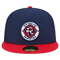 Casquette ajustée New Era England Revolution 2025 Kickoff 59FIFTY pour homme bleu marine