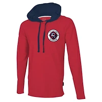 T-shirt à capuche rouge manches longues Stadium Essentials New England Revolution Tradition Raglan pour hommes