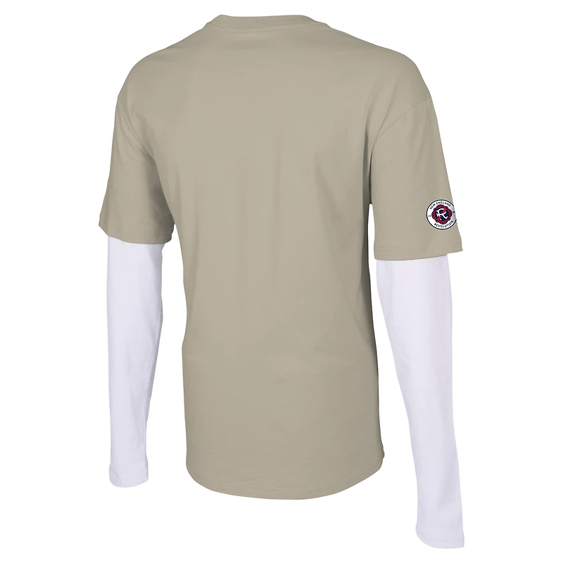 T-shirt à manches longues Stadium Essentials pour hommes, beige, New England Revolution Status