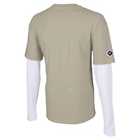 T-shirt à manches longues Stadium Essentials pour hommes, beige, New England Revolution Status