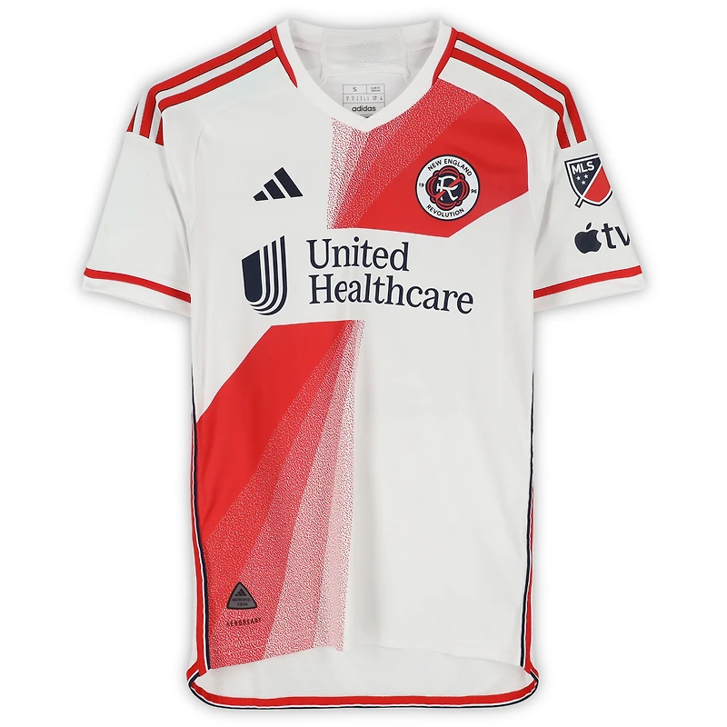 Maillot adidas blanc dédicacé par Nacho Gil des New England Revolution, numéro 21, utilisé lors du match de la saison 2024 de la MLS - Taille S
