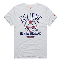 Unisex Homage  Ash New England Revolution MLS x Ted Lasso Believe Graphic Tri-Blend T-Shirt