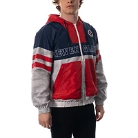 Veste unisexe The Wild Collective bleu marine/gris New England Revolution Track entièrement zippée