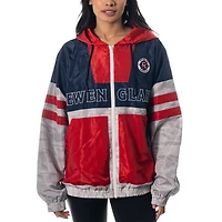 Veste unisexe The Wild Collective bleu marine/gris New England Revolution Track entièrement zippée