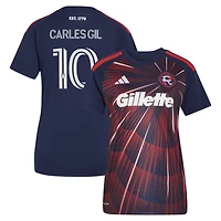 Women's adidas Carles Gil Blue New England Revolution  2026 Independence Day Replica Jersey