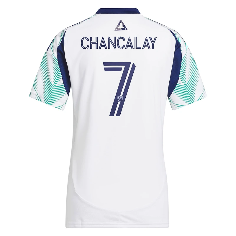 Women's adidas Tomás Chancalay White New England Revolution 2025 Eastern Pine x Flag of Replica Player Jersey