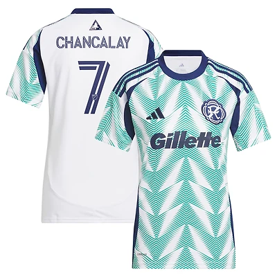 Women's adidas Tomás Chancalay White New England Revolution 2025 Eastern Pine x Flag of Replica Player Jersey