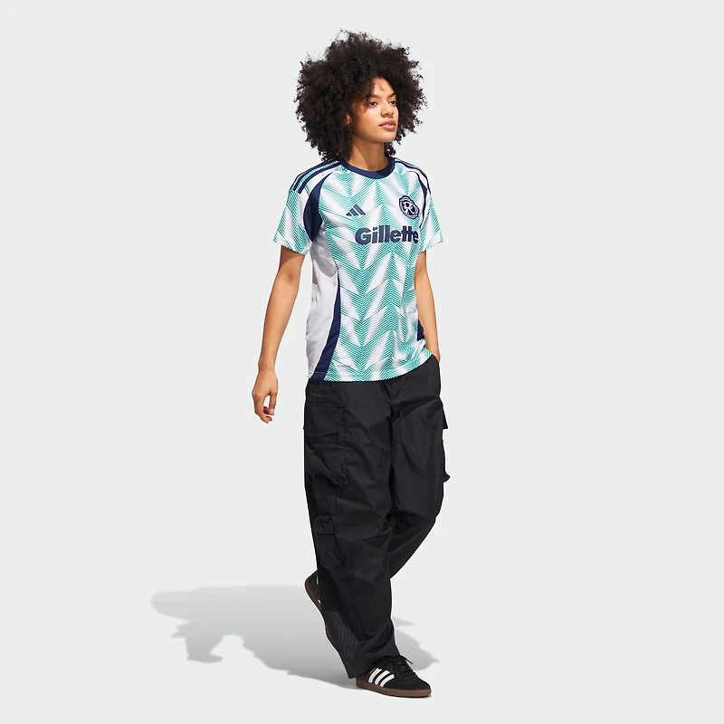 Women's adidas White New England Revolution 2025 Eastern Pine x Flag of Replica Jersey