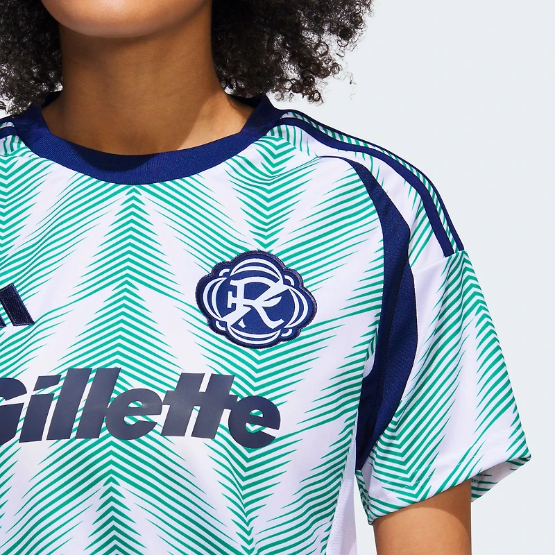 Women's adidas White New England Revolution 2025 Eastern Pine x Flag of Replica Jersey