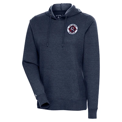 Sweat à capuche pour femme Antigua Heather Navy New England Revolution Logo Action