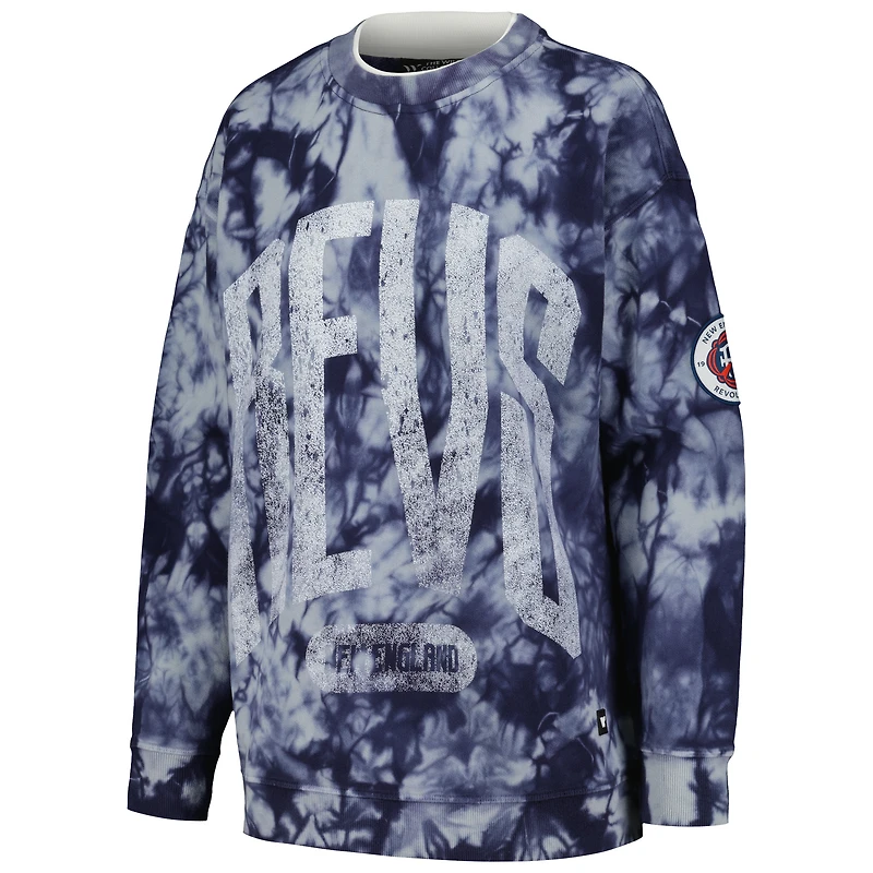 Sweat-shirt à double col The Wild Collective pour femmes, bleu marine, New England Revolution