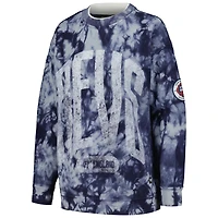 Sweat-shirt à double col The Wild Collective pour femmes, bleu marine, New England Revolution